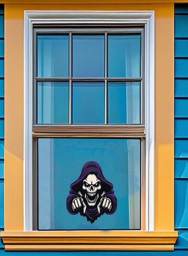 A1GRAPHIX Monster Peeking Window Stickers, Removable Double Sided Tear Window Clings Car Decals Auto Motorcycle Wall Art Decals Laptop Bumper Stickers (Pack- of -2) (Multicolor/C, 6X6 Inch) - Image 4